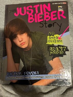 Justin Bieber Kids Book Pink Black Green Cover